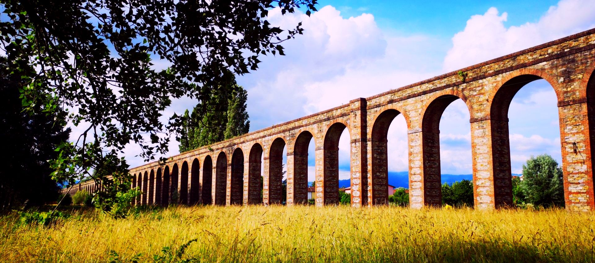 Landschaft in der Nähe des Nottolini Aquädukts in Lucca