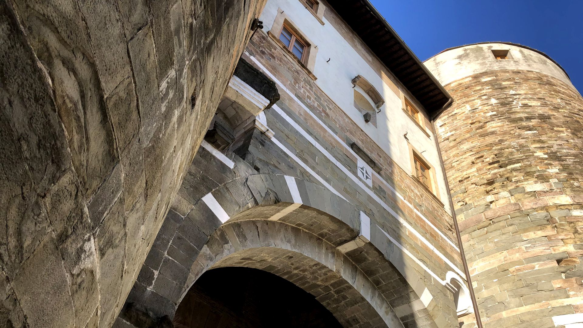 Porta San Gervasio of the medieval walls of Lucca 