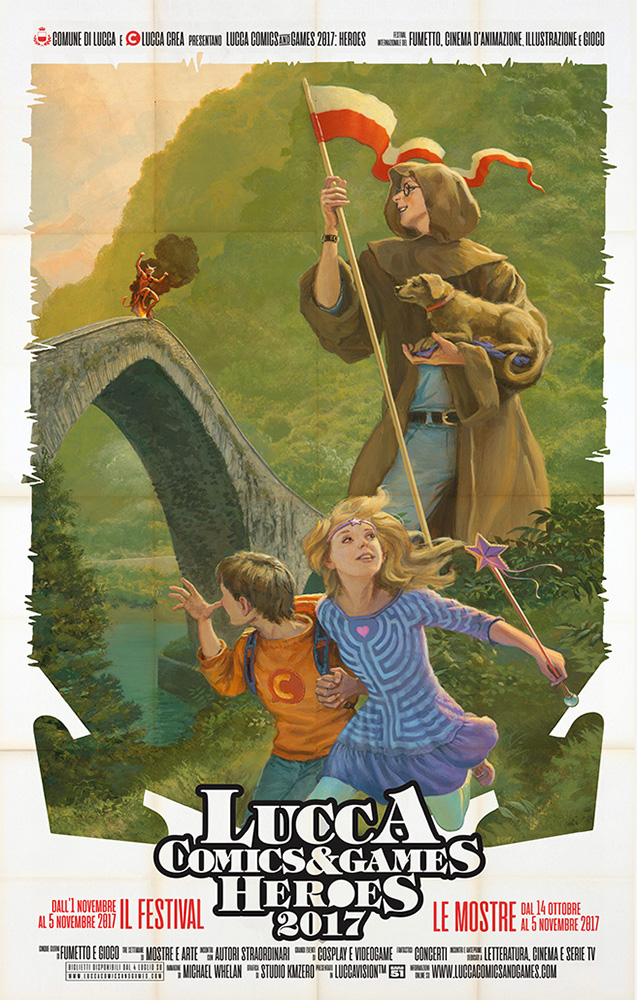 Lucca nei poster di Lucca comics and games - 2017 il ponte del diavolo
