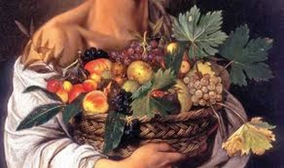 foto caravaggio cesta de frutas - gusto por la cultura