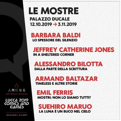 Lucca comics and games, exibithions
