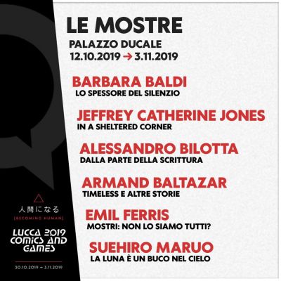 Lucca comics and games, exposiciones