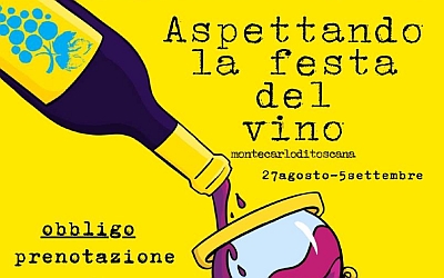 Part of the poster for the event Aspettando la Festa del Vino...