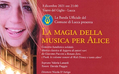 Poster of the concert La magia della musica per Alice