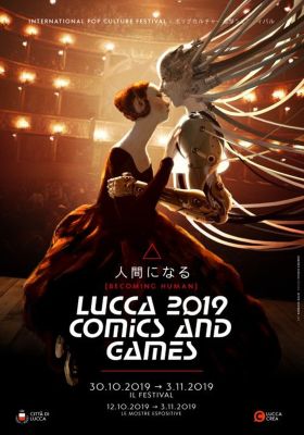 il poster di Barbara Baldi per Lucca comics and games 2019, un bacio impossibile