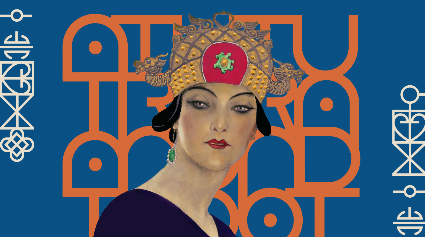 Princess turandot in a vintage affiche