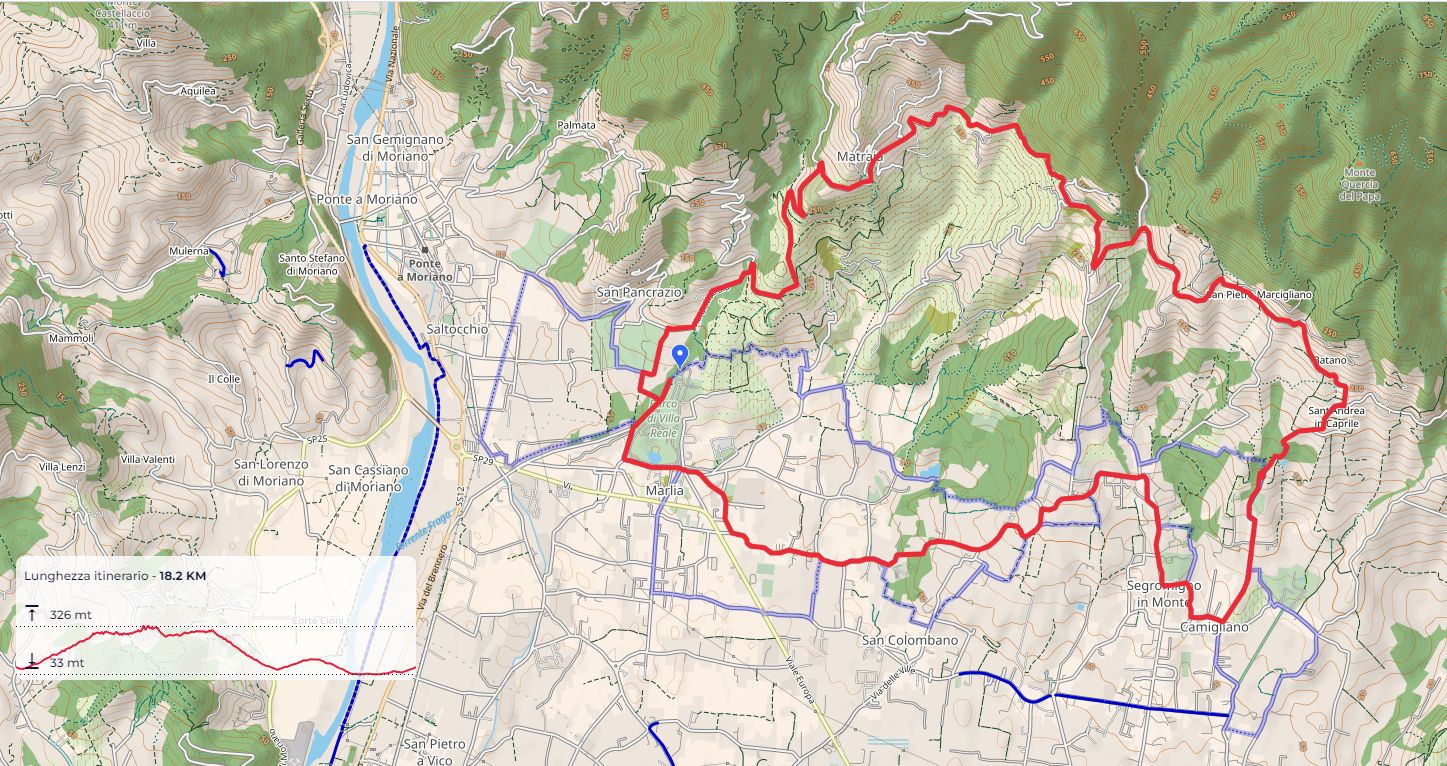 mappa del biogiro per ciclisti