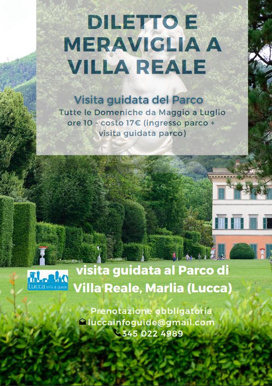 locandina della visita guidata a villa reale