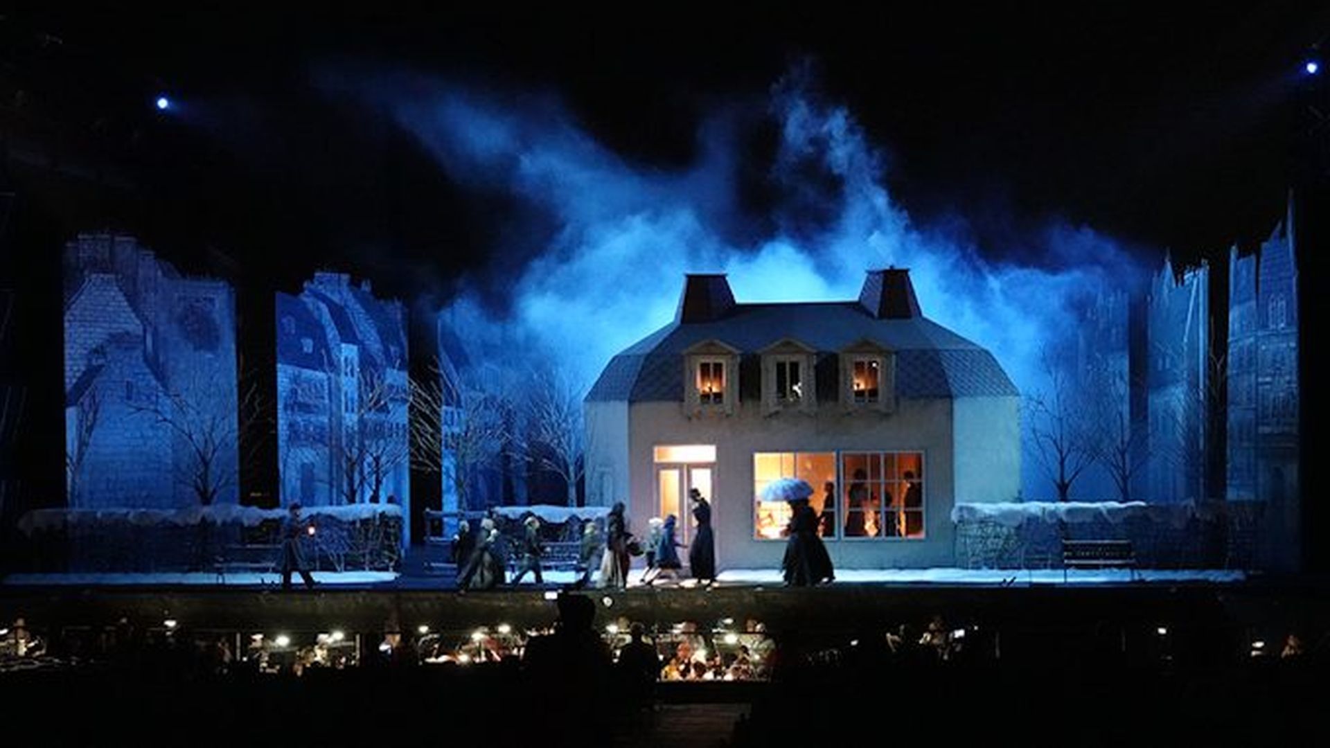 Rappresentazioe de la Boheme a teatro di torre del lago