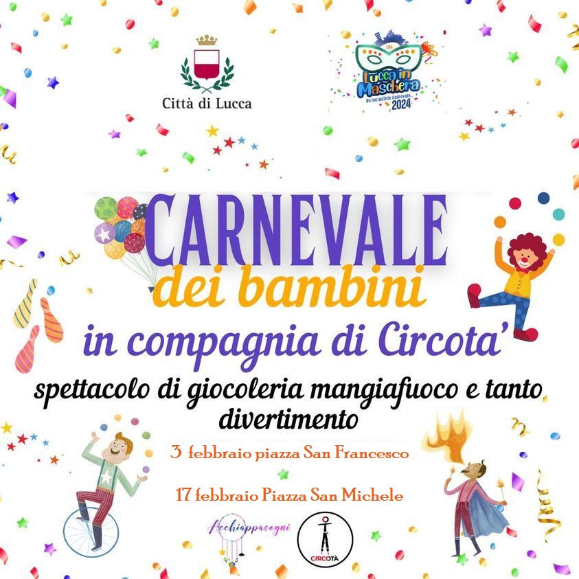 carnevale dei bambini 2024 a Lucca