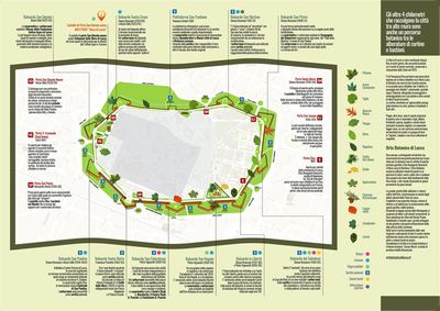 icona della mappa delle mura di lucca retro