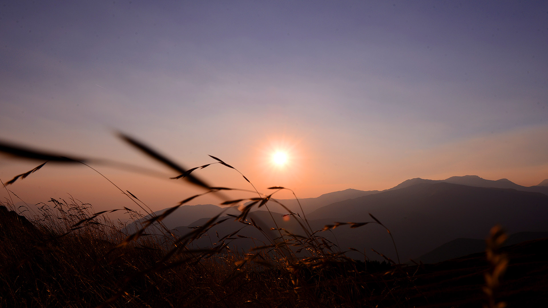 sunset on the Alpi Apuane