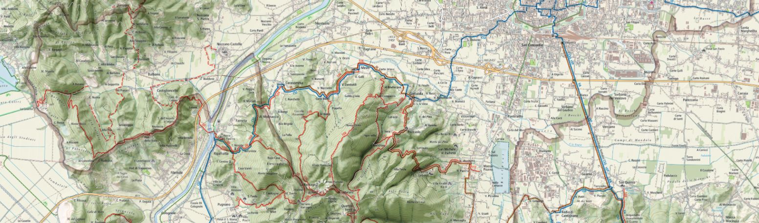 luccatrek - tra castelli e fortificazioni, mappa