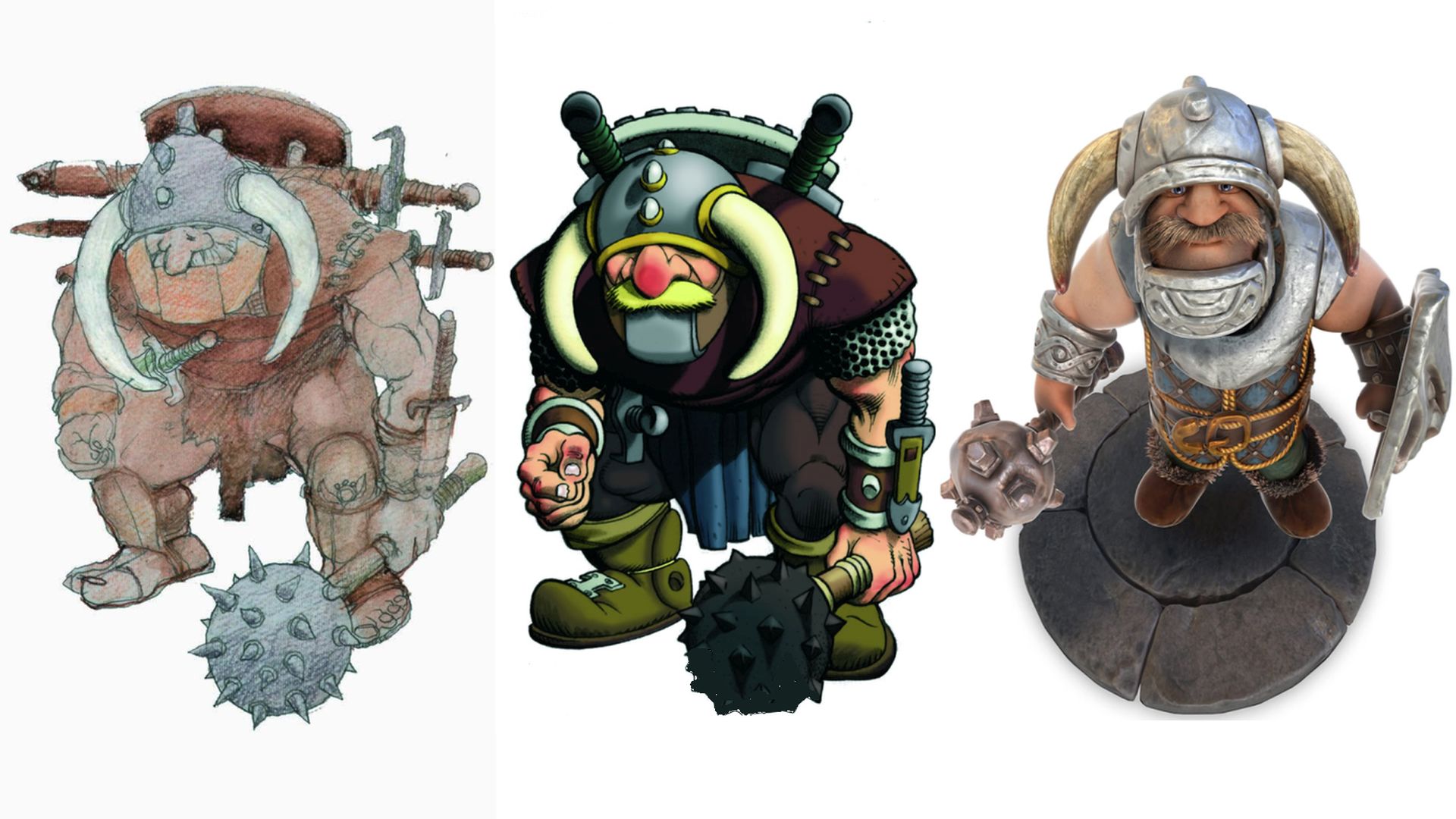 tre versioni di grog mascotte di Lucca Comics and games
