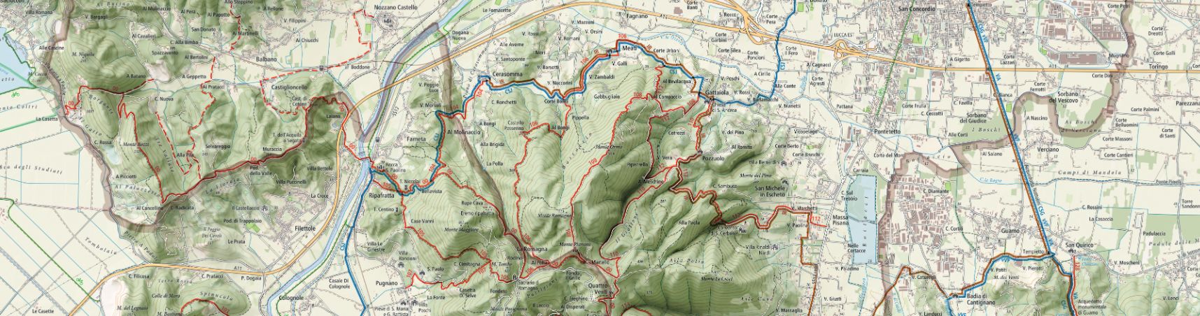 luccatrek - itineraromanicaplus mappa