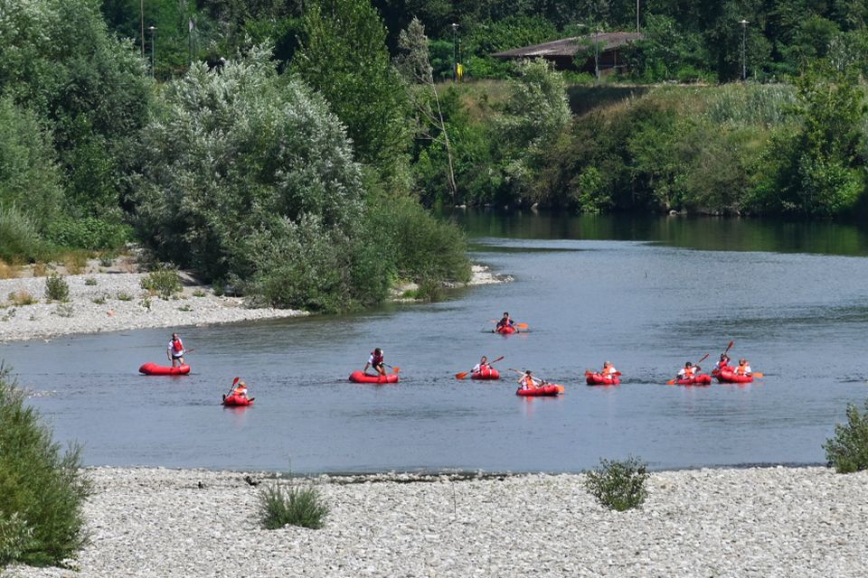 in kayak lungo il serchio