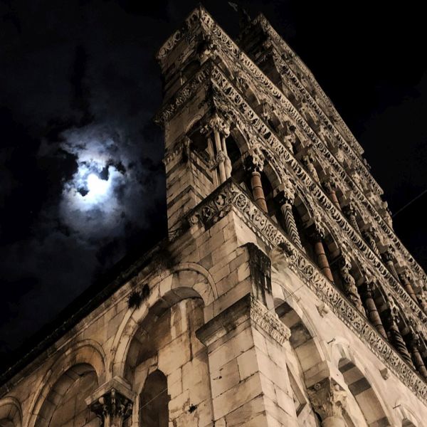church of san michele in lucca at night 