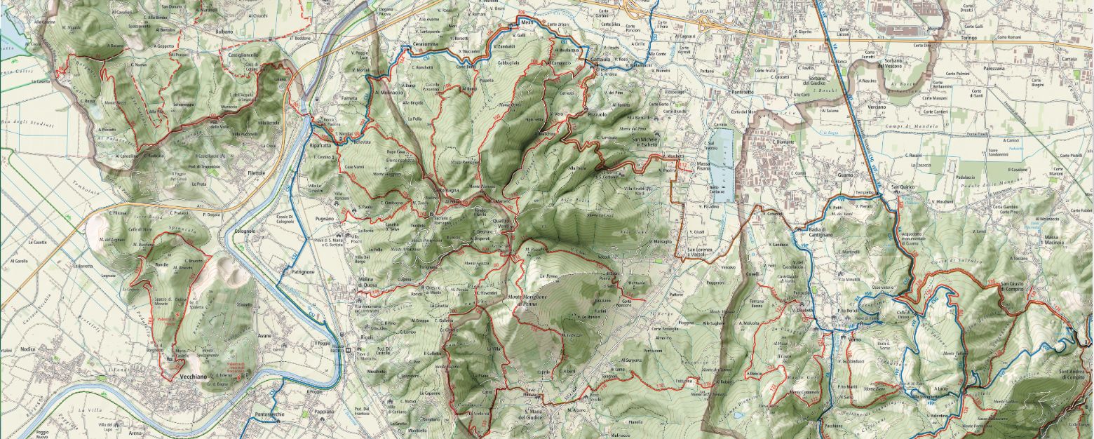 luccatrek -montepisano mappa