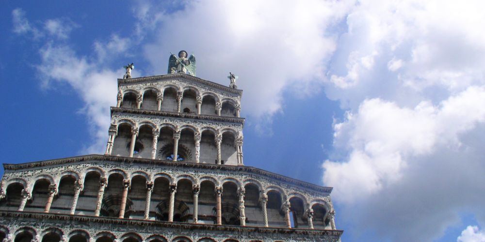 facade of church st michael in Lucca