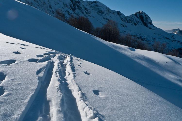 nieve sobre la Pania della croce