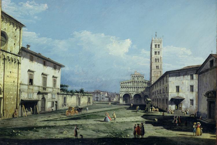 piazza san martino in a painting by B.Bellotto 