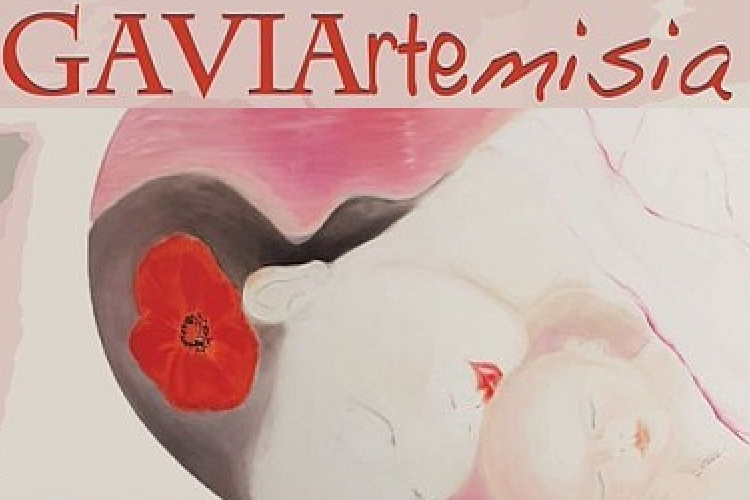 Titolo della locandina della mostra GAVIArtemisia