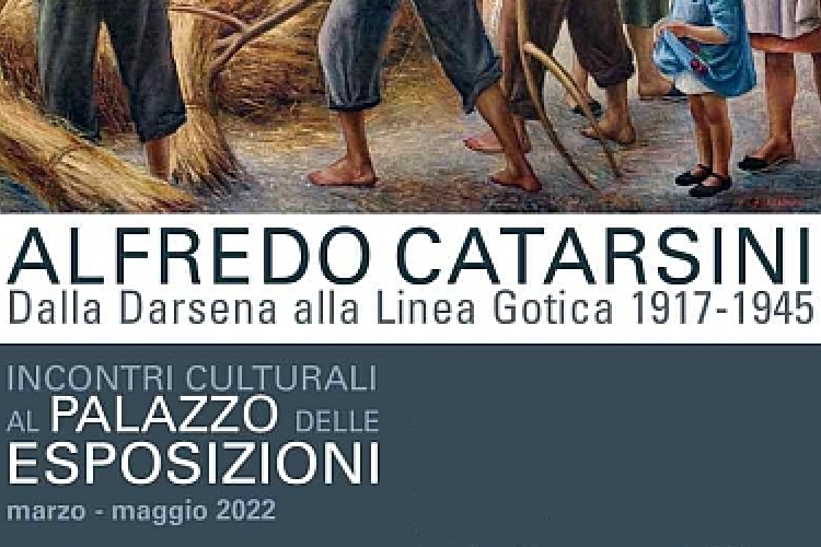 Locandina incontri culturali mostra Alfredo Catarsini. Dalla Darsena alla Linea Gotica