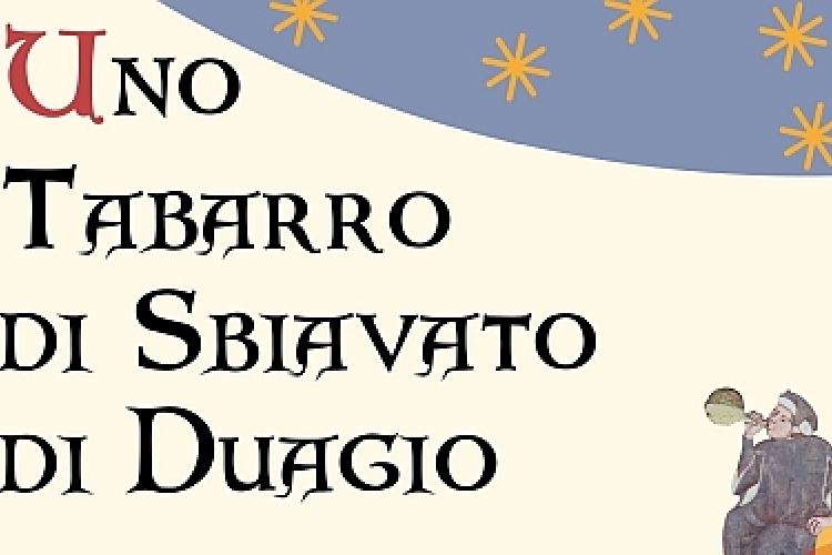 Locandina conferenza Uno Tabarro di Sbiavato di Duagio