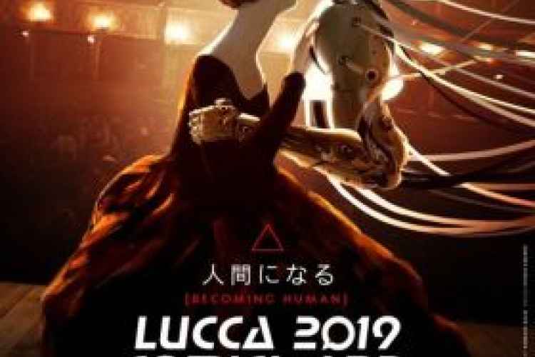 the poster of Barbara Baldi for Lucca comics and games 2019, an impossible kiss