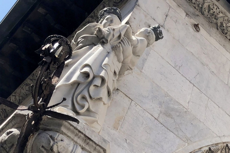 chiesa della rosa a Lucca, particolare