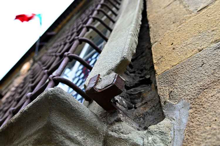 Stone of the devil in Palazzo Bernardini Lucca